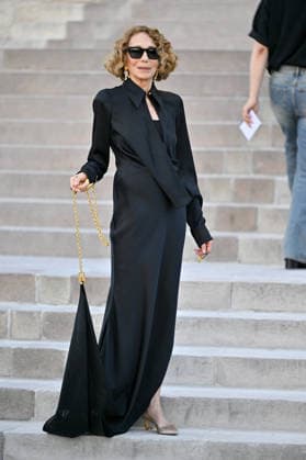 PFW Haute Couture Schiaparelli Outside Arrivals JR Marisa Berenson arriving at the Schiaparelli show during Haute Couture Fashion Week in Paris, France, on 6 July 2026. Photo by Julien Reynaud APS-Medias ABACAPRESS.COM Paris France  Copyright: xReynaudxJulien APS-Medias ABACAx