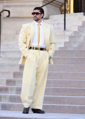 Bad Bunny Arrives at the Schiaparelli Fall Winter 2026–2027 Haute Couture Collection Fashion Show During Paris Fashion Week on July 6, 2026 Denis Guignebourg Bestimage Celebrities at the Schiaparelli Fall Winter 2026–2027 Haute Couture Collection fashion show, during Paris Fashion Week on July 6, 2026, Paris, France  Copyright: xDenisxGuignebourgx xBestimagexDenisxGuignebourgx xBestimagex