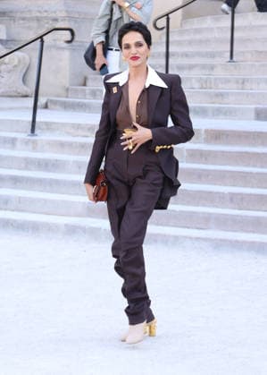 Farida Khelfa Arrives at the Schiaparelli Fall Winter 2026–2027 Haute Couture Collection Fashion Show During Paris Fashion Week on July 6, 2026 Denis Guignebourg Bestimage Celebrities at the Schiaparelli Fall Winter 2026–2027 Haute Couture Collection Fashion show, during Paris Fashion Week on July 6, 2026, Paris, France  Copyright: xDenisxGuignebourgx xBestimagexDenisxGuignebourgx xBestimagex