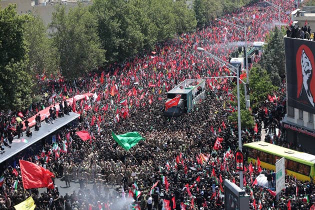 Farewell ceremony for former Iranian Supreme Leader Khamenei in Tehran TEHRAN, IRAN - JULY 6: Millions of people gather in the streets of Tehran, Iran, to attend the farewell ceremony for Iran s former Supreme Leader Ali Khamenei, who was killed in the attacks carried out by the United States and Israel, on July 6, 2026. The ceremony began early in the morning as mourners carrying Iranian flags and posters filled Damavand Avenue, Imam Hossein Square, Enghelab Square and Azadi Square in the capital. Participants expressed grief during the procession. Fatemeh Bahrami Anadolu Tehran Iran. Editorial use only. Please get in touch for any other usage.  Copyright: x2026xAnadoluxFatemehxBahramix