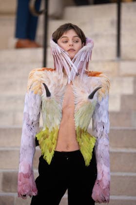 PFW HC Schiaparelli Outside Arrivals NB Emma Corrin arrived at the Schiaparelli Haute Couture Fall Winter 2026 2027 show as part of Paris Fashion Week on July 06, 2026 in Paris, France. Photo by Nasser Berzane ABACAPRESS.COM Paris France  Copyright: xBerzanexNasser ABACAx