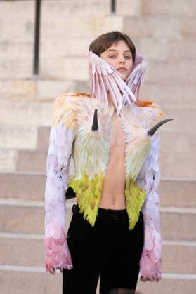 PFW HC Schiaparelli Outside Arrivals NB Emma Corrin arrived at the Schiaparelli Haute Couture Fall Winter 2026 2027 show as part of Paris Fashion Week on July 06, 2026 in Paris, France. Photo by Nasser Berzane ABACAPRESS.COM Paris France  Copyright: xBerzanexNasser ABACAx
