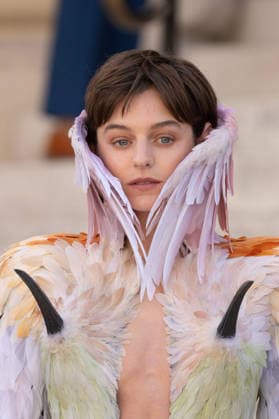 PFW HC Schiaparelli Outside Arrivals NB Emma Corrin arrived at the Schiaparelli Haute Couture Fall Winter 2026 2027 show as part of Paris Fashion Week on July 06, 2026 in Paris, France. Photo by Nasser Berzane ABACAPRESS.COM Paris France  Copyright: xBerzanexNasser ABACAx