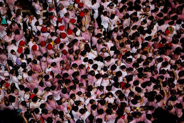 San Fermin Festival in Spain PAMPLONA, SPAIN - JULY 6: The San Fermin Festival, one of Spain s most internationally recognized cultural events, officially begin in Pamplona, Spain, on July 6, 2026. The festival, best known for its traditional running of the bulls through the city s narrow streets, was officially opened with the Chupinazo rocket launched from the balcony of Pamplona City Hall, marking the start of the annual celebrations. Ruben Albarran Anadolu Pamplona Spain. Editorial use only. Please get in touch for any other usage.  Copyright: x2026xAnadoluxRubenxAlbarranx