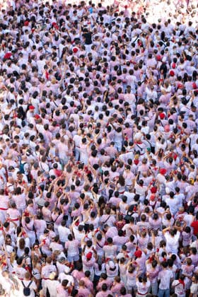 San Fermin Festival in Spain PAMPLONA, SPAIN - JULY 6: The San Fermin Festival, one of Spain s most internationally recognized cultural events, officially begin in Pamplona, Spain, on July 6, 2026. The festival, best known for its traditional running of the bulls through the city s narrow streets, was officially opened with the Chupinazo rocket launched from the balcony of Pamplona City Hall, marking the start of the annual celebrations. Ruben Albarran Anadolu Pamplona Spain. Editorial use only. Please get in touch for any other usage.  Copyright: x2026xAnadoluxRubenxAlbarranx