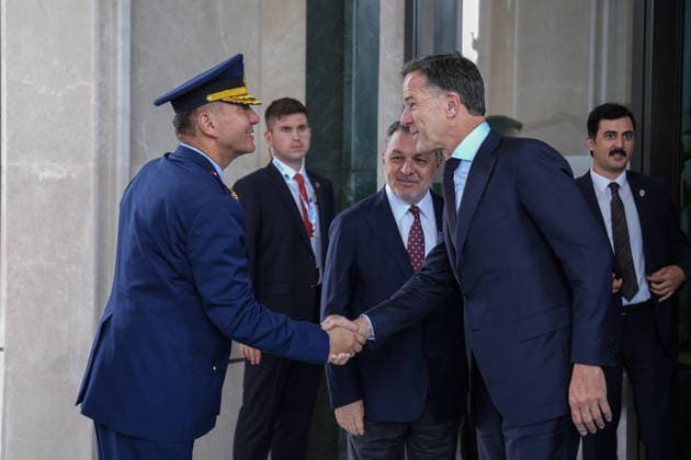 Ahead of 36th NATO Summit in Ankara ANKARA, TURKIYE - JULY 06: NATO Secretary General Mark Rutte (R) arrives at Ankara Airport ahead of the 36th NATO Heads of State and Government Summit in Ankara, Turkiye, on July 06, 2026. Osmancan Gurdogan Anadolu Ankara Turkey. Editorial use only. Please get in touch for any other usage.  Copyright: x2026xAnadoluxOsmancanxGurdoganx