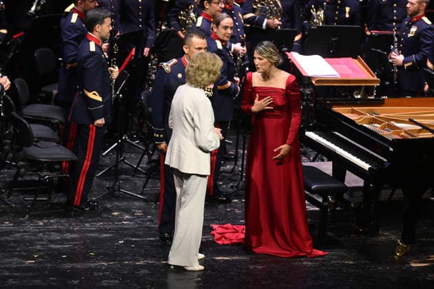 Queen Sofía Attends Conference on the Crucial Contributions to the American Revolution Queen Sofía at the Conference on the Crucial Contributions to the American Revolution by the Historical Figures Bernardo de Gálvez and Francisco de Saavedra, at the Teatro Real, on July 6, 2026, in Madrid, Spain. CELEBRITIES AMERICAN REVOLUTION CONFERENCE José Madrid Madrid Spain  Copyright: xJosÃ xOlivax 7649434