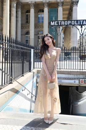 PARIS, FRANCE - JULY 06: Yi Mengling attends the Georges Hobeika Fall Winter Haute Couture show during Paris Fashion Week on July 6, 2026 in Paris, France.  Copyright: xVCGx 111652658896