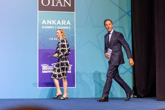 July 6, 2026, Ankara, Turkey: NATO Secretary General Mark Rutte enters the press conference room ahead of the NATO Summit. Ankara Turkey  - ZUMAl194 20260706_zip_l194_001 Copyright: xMarekxLadzinskix