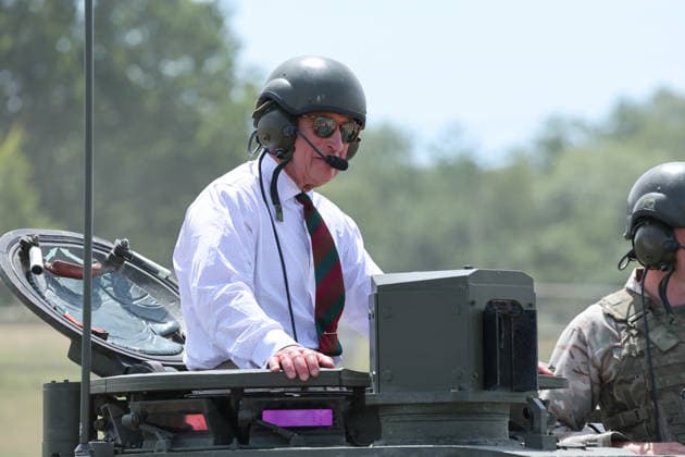 King Charles visits the Royal Tank Regiment s Families Day BOVINGTON, DORSET - JULY 06: King Charles III rides in a Challenger 3 Main Battle Tank during The Royal Tank Regiment s Families Day at the Tank Museum on July 06, 2026 in Bovington, Dorset. (Photo by Chris Jackson Getty Images)King Charles visits the Royal Tank Regiment s Families Day at the Tank Museum, Bovington, Dorset, UK, on the 6th July 2026. Picture by Chris Jackson WPA-Pool Bovington Tank Museum Dorset United Kingdom  WHA-0830