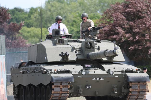 King Charles visits the Royal Tank Regiment s Families Day BOVINGTON, DORSET - JULY 06: King Charles III rides in a Challenger 3 Main Battle Tank during The Royal Tank Regiment s Families Day at the Tank Museum on July 06, 2026 in Bovington, Dorset. (Photo by Chris Jackson Getty Images)King Charles visits the Royal Tank Regiment s Families Day at the Tank Museum, Bovington, Dorset, UK, on the 6th July 2026. Picture by Chris Jackson WPA-Pool Bovington Tank Museum Dorset United Kingdom  WHA-0830