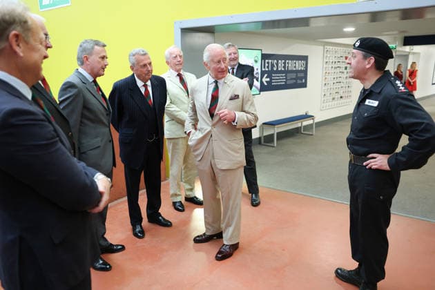 King Charles visits the Royal Tank Regiment s Families Day BOVINGTON, DORSET - JULY 06: King Charles III meets former RTR and museum staff in the exhibition hall during The Royal Tank Regiment s Families Day at the Tank Museum on July 06, 2026 in Bovington, Dorset. (Photo by Chris Jackson Getty Images)King Charles visits the Royal Tank Regiment s Families Day at the Tank Museum, Bovington, Dorset, UK, on the 6th July 2026. Picture by Chris Jackson WPA-Pool Bovington Tank Museum Dorset United Kingdom  WHA-0830