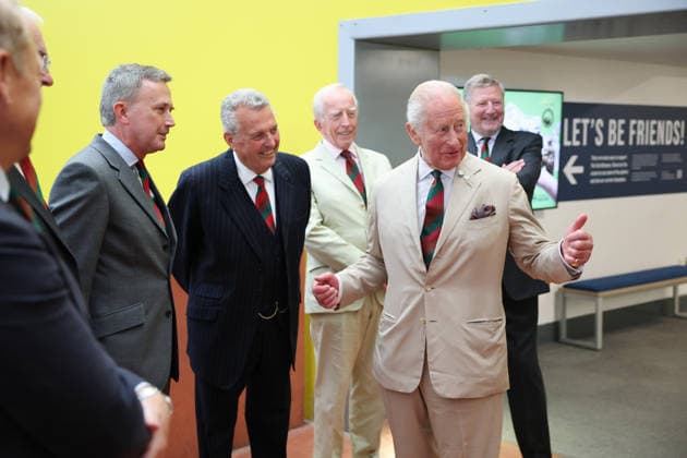 King Charles visits the Royal Tank Regiment s Families Day BOVINGTON, DORSET - JULY 06: King Charles III meets former RTR and museum staff in the exhibition hall during The Royal Tank Regiment s Families Day at the Tank Museum on July 06, 2026 in Bovington, Dorset. (Photo by Chris Jackson Getty Images)King Charles visits the Royal Tank Regiment s Families Day at the Tank Museum, Bovington, Dorset, UK, on the 6th July 2026. Picture by Chris Jackson WPA-Pool Bovington Tank Museum Dorset United Kingdom  WHA-0830