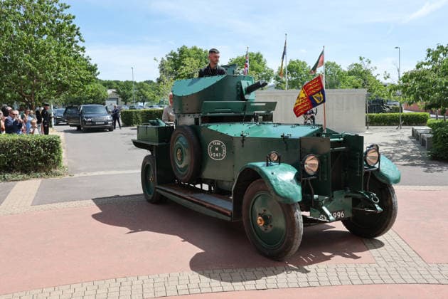 King Charles visits the Royal Tank Regiment s Families Day BOVINGTON, DORSET - JULY 06: King Charles III arrives in a 1920s Rolls-Royce Armoured Car during The Royal Tank Regiment s Families Day at the Tank Museum on July 06, 2026 in Bovington, Dorset. (Photo by Chris Jackson Getty Images)King Charles visits the Royal Tank Regiment s Families Day at the Tank Museum, Bovington, Dorset, UK, on the 6th July 2026. Picture by Chris Jackson WPA-Pool Bovington Tank Museum Dorset United Kingdom  WHA-0830