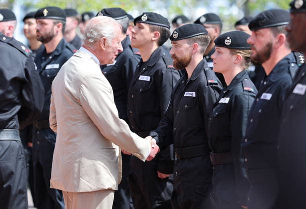 King Charles visits the Royal Tank Regiment s Families Day BOVINGTON, DORSET - JULY 06: King Charles III meets RTR soldiers on parade during The Royal Tank Regiment s Families Day at the Tank Museum on July 06, 2026 in Bovington, Dorset. (Photo by Chris Jackson Getty Images)King Charles visits the Royal Tank Regiment s Families Day at the Tank Museum, Bovington, Dorset, UK, on the 6th July 2026. Picture by Chris Jackson WPA-Pool Bovington Tank Museum Dorset United Kingdom  WHA-0830