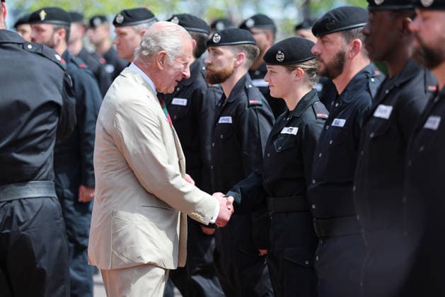 King Charles visits the Royal Tank Regiment s Families Day BOVINGTON, DORSET - JULY 06: King Charles III meets RTR soldiers on parade during The Royal Tank Regiment s Families Day at the Tank Museum on July 06, 2026 in Bovington, Dorset. (Photo by Chris Jackson Getty Images)King Charles visits the Royal Tank Regiment s Families Day at the Tank Museum, Bovington, Dorset, UK, on the 6th July 2026. Picture by Chris Jackson WPA-Pool Bovington Tank Museum Dorset United Kingdom  WHA-0830