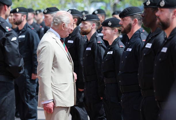 King Charles visits the Royal Tank Regiment s Families Day BOVINGTON, DORSET - JULY 06: King Charles III meets RTR soldiers on parade during The Royal Tank Regiment s Families Day at the Tank Museum on July 06, 2026 in Bovington, Dorset. (Photo by Chris Jackson Getty Images)King Charles visits the Royal Tank Regiment s Families Day at the Tank Museum, Bovington, Dorset, UK, on the 6th July 2026. Picture by Chris Jackson WPA-Pool Bovington Tank Museum Dorset United Kingdom  WHA-0830