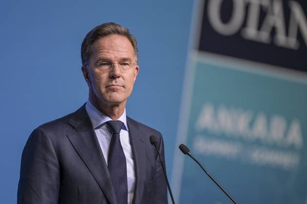 NATO Secretary General Rutte holds pre-summit press conference in Ankara ANKARA, TURKEY - JULY 6: NATO Secretary General Mark Rutte attends a pre-summit press conference ahead of the 36th NATO Summit of Heads of State and Government at the Presidential Complex in Ankara, Turkiye on July 6, 2026. Ozge Elif Kizil Anadolu Ankara Turkey. Editorial use only. Please get in touch for any other usage.  Copyright: x2026xAnadoluxOzgexElifxKizilx