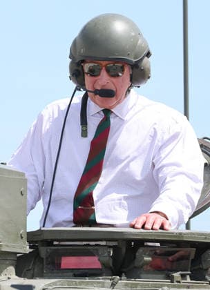 King Charles visits the Royal Tank Regiment s Families Day BOVINGTON, DORSET - JULY 06: King Charles III rides in a Challenger 3 Main Battle Tank during The Royal Tank Regiment s Families Day at the Tank Museum on July 06, 2026 in Bovington, Dorset. (Photo by Chris Jackson Getty Images)King Charles visits the Royal Tank Regiment s Families Day at the Tank Museum, Bovington, Dorset, UK, on the 6th July 2026. Picture by Chris Jackson WPA-Pool Bovington Tank Museum Dorset United Kingdom  WHA-0830