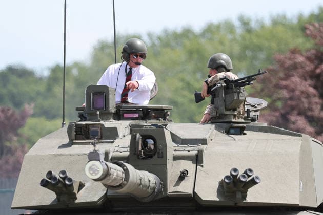 King Charles visits the Royal Tank Regiment s Families Day BOVINGTON, DORSET - JULY 06: King Charles III rides in a Challenger 3 Main Battle Tank during The Royal Tank Regiment s Families Day at the Tank Museum on July 06, 2026 in Bovington, Dorset. (Photo by Chris Jackson Getty Images)King Charles visits the Royal Tank Regiment s Families Day at the Tank Museum, Bovington, Dorset, UK, on the 6th July 2026. Picture by Chris Jackson WPA-Pool Bovington Tank Museum Dorset United Kingdom  WHA-0830