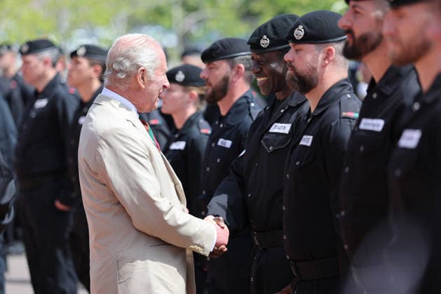 King Charles visits the Royal Tank Regiment s Families Day BOVINGTON, DORSET - JULY 06: King Charles III meets RTR soldiers on parade during The Royal Tank Regiment s Families Day at the Tank Museum on July 06, 2026 in Bovington, Dorset. (Photo by Chris Jackson Getty Images)King Charles visits the Royal Tank Regiment s Families Day at the Tank Museum, Bovington, Dorset, UK, on the 6th July 2026. Picture by Chris Jackson WPA-Pool Bovington Tank Museum Dorset United Kingdom  WHA-0830