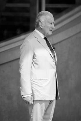 King Charles visits the Royal Tank Regiment s Families Day BOVINGTON, DORSET - JULY 06: (EDITOR™S NOTE: This image has been converted to black & white.) King Charles III attends The Royal Tank Regiment s Families Day at the Tank Museum on July 06, 2026 in Bovington, Dorset. (Photo by Chris Jackson Getty Images)King Charles visits the Royal Tank Regiment s Families Day at the Tank Museum, Bovington, Dorset, UK, on the 6th July 2026. Picture by Chris Jackson WPA-Pool Bovington Tank Museum Dorset United Kingdom  WHA-0830