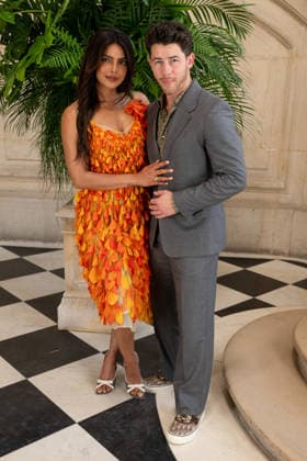 PFW - Christian Dior Photocall Priyanka Chopra and Nick Jonas attending the Christian Dior Haute Couture Fall Winter 2026 2027 show as part of Paris Fashion Week in Paris, France on July 06, 2025. Photo by Laurent Zabulon ABACAPRESS.COM  Copyright: xZabulonxLaurent ABACAx