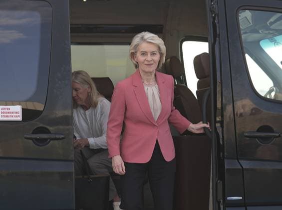 Ahead of 36th NATO Summit in Ankara ANKARA, TURKIYE - JULY 6: European Commission President Ursula von der Leyen arrives at Esenboga Airport ahead of the 36th NATO Heads of State and Government Summit in Ankara, Turkiye, on July 6, 2026.? Metin Aktas Anadolu Ankara Turkey. Editorial use only. Please get in touch for any other usage.  Copyright: x2026xAnadoluxMetinxAktasx
