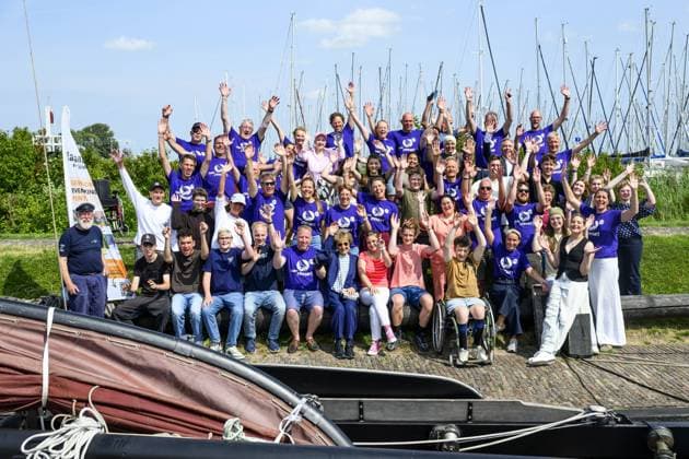Enkhuizen, The Netherlands, 2026-07-06 16:01:58 ENKHUIZEN , 06-07-2026, Zuiderzeemuseum Princess Margriet visits the Zuiderzeevaart sailing camp of the Foundation for Children s Oncological Holiday Camps (SKOV) in Enkhuizen. Since 1986, the SKOV has organized several holiday camps and a family day annually for children with cancer and is celebrating its 40th anniversary this year. PHOTO: NLBeeld Patrick van Emst Credit: NL Beeld Patrick van Emst  Copyright: xx x