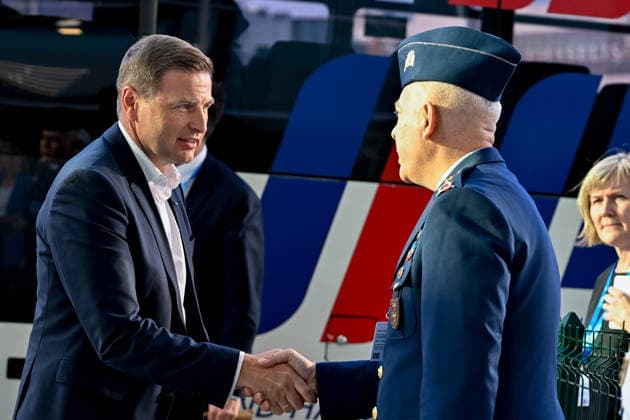 Ahead of 36th NATO Summit in Ankara ANKARA, TURKIYE - JULY 6: Estonian Defense Minister Hanno Pevkur (L) arrives at Esenboga Airport ahead of the 36th NATO Heads of State and Government Summit in Ankara, Turkiye, on July 6, 2026.? Ismail Kaplan Anadolu Ankara Turkey. Editorial use only. Please get in touch for any other usage.  Copyright: x2026xAnadoluxIsmailxKaplanx