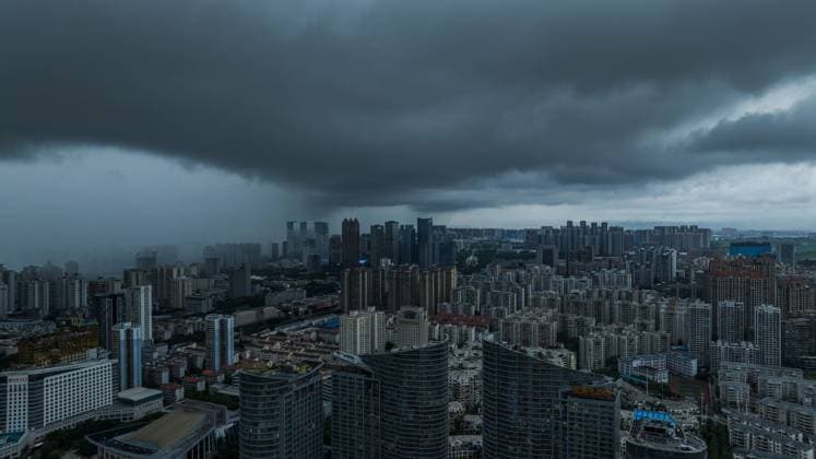 China Typhoon Maysak Dark clouds brought by Typhoon Maysak shrouds Nanning city in southern China s Guangxi Zhuang Autonomous Region, Monday, July 6, 2026., Credit:PENG HUAN Utuku Feature China Avalon CHINA, GUANGXI, NANNING  Copyright: xPENGxHUANx xUtuku FeaturexChinax xAvalonx 1114805058
