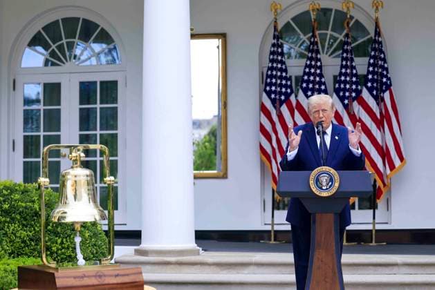 US President Donald J. Trump delivers remarks on the Trump Accounts US President Donald J. Trump delivers remarks on Trump Accounts at a Rose Garden Club luncheon at the White House in Washington, DC, USA, 06 July 2026. Trump Accounts grant eligible US children born between 2026 and 2028 $1000.00 to fund starter IRAs. WASHINGTON DISTRICT OF COLUMBIA United States  Copyright: xPool ABACAx