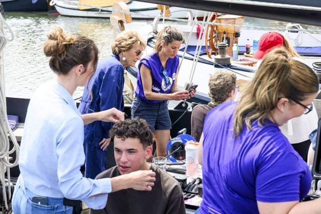 Princess Margriet Visits the Zuiderzeevaart Sailing Camp - The Netherlands Princess Margriet visits the Zuiderzeevaart sailing camp of the Foundation for Children s Oncological Holiday Camps (SKOV) in Enkhuizen, The Netherlands on July 6, 2026. Since 1986, the SKOV has organized several holiday camps and a family day annually for children with cancer and is celebrating its 40th anniversary this year. Photo by NLBeeld Patrick van Emst Bruno Press ABACAPRESS.COM Enkhuizen Netherlands  Copyright: xBrunoxPress ABACAx