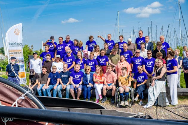 06-07-2026 Enkhuizen Princess Margriet visited the Zuiderzeevaart sailing camp of the Foundation for Children s Oncological Holiday Camps (SKOV) in Enkhuizen. Â  Copyright: xPPEx