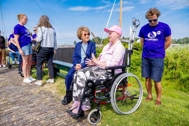 06-07-2026 Enkhuizen Princess Margriet visited the Zuiderzeevaart sailing camp of the Foundation for Children s Oncological Holiday Camps (SKOV) in Enkhuizen. Â  Copyright: xPPEx