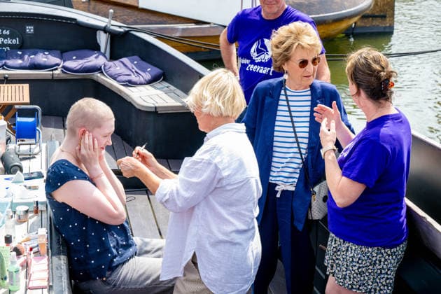 06-07-2026 Enkhuizen Princess Margriet visited the Zuiderzeevaart sailing camp of the Foundation for Children s Oncological Holiday Camps (SKOV) in Enkhuizen. Â  Copyright: xPPEx