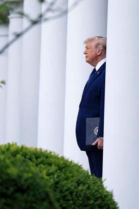 US President Donald J. Trump pauses as he walks from the Oval Office to deliver remarks on Trump Accounts at a Rose Garden Club luncheron at the White House in Washington, DC on Monday, July 6, 2026. Trump Accounts grant eligible US children born between 2026 and 2028 $1000.00 to fund starter IRA.  WASP20260706160 SHAWNxTHEW