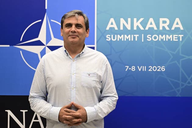 Ahead of 36th NATO Summit in Ankara ANKARA, TURKIYE - JULY 6: Montenegrin Foreign Minister Ervin Ibrahimovic arrives at Esenboga Airport ahead of the 36th NATO Heads of State and Government Summit in Ankara, Turkiye, on July 6, 2026.? Mehmet Futsi Anadolu Ankara Turkey. Editorial use only. Please get in touch for any other usage.  Copyright: x2026xAnadoluxMehmetxFutsix
