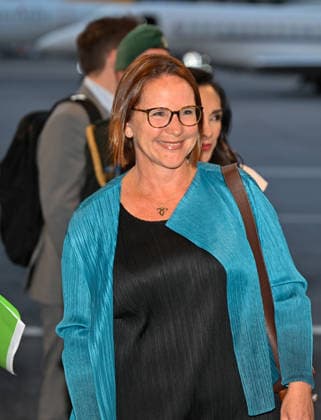 Ahead of 36th NATO Summit in Ankara ANKARA, TURKIYE - JULY 6: Luxembourg s Defense Minister Yuriko Backes arrives at Esenboga Airport ahead of the 36th NATO Heads of State and Government Summit in Ankara, Turkiye, on July 6, 2026. Ismail Kaplan Anadolu Ankara Turkey. Editorial use only. Please get in touch for any other usage.  Copyright: x2026xAnadoluxIsmailxKaplanx