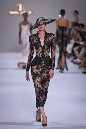 PFW - Tamara Ralph Runway in Paris FA A model walks the runway the Autumn-Winter 2027 2028 couture collection by Tamara Ralph during the Paris Fashion Week, on July 6, 2026. Photo by Firas Abdullah ABACAPRESS.COM Paris Ile-de-France France  Copyright: xAbdullahxFiras ABACAx