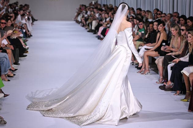 PFW - Tamara Ralph Runway in Paris FA A model walks the runway the Autumn-Winter 2027 2028 couture collection by Tamara Ralph during the Paris Fashion Week, on July 6, 2026. Photo by Firas Abdullah ABACAPRESS.COM Paris Ile-de-France France  Copyright: xAbdullahxFiras ABACAx