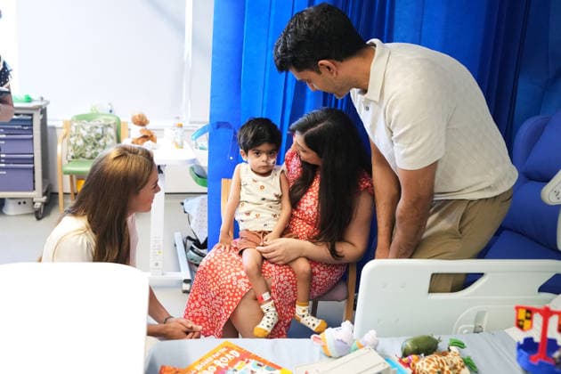 The Princess of Wales visits Evelina London Childrens Hospital Britain s Kate, The Princess of Wales, talks to young Arjun and his family at the Edward ward as she visits Evelina London Children s Hospital in London, Monday, July 6, 2026.(AP Photo Alastair Grant, Pool)The Princess of Wales visits Evelina London Childrens Hospital, London, UK, on the 6th July 2026. Picture by Alastair Grant WPA-PoolThe Princess of Wales visits Evelina London Childrens Hospital, London, UK, on the 6th July 2026. Picture by Alastair Grant WPA-Pool London Evelina London Childrens Hospital London United Kingdom  WHA-0830