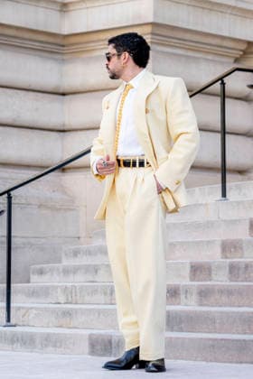 July 6, 2026, Paris, Fra, France: Bad Bunny arrive for Schiaparelli show during Haute Couture in Paris. Paris France  - ZUMAv140 20260706_zip_v140_004 Copyright: xReginaxVoroninax