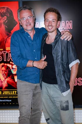 Microstar Photocall - Paris Leopold Kraus and his father attend the photocall for the premiere of Microstar held at the Wepler in Paris, France on July 6, 2026. Photo by David Boyer ABACAPRESS.COM Paris France  Copyright: xBoyerxDavid ABACAx