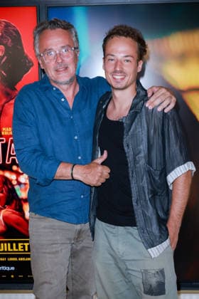 Microstar Photocall - Paris Leopold Kraus and his father attend the photocall for the premiere of Microstar held at the Wepler in Paris, France on July 6, 2026. Photo by David Boyer ABACAPRESS.COM Paris France  Copyright: xBoyerxDavid ABACAx