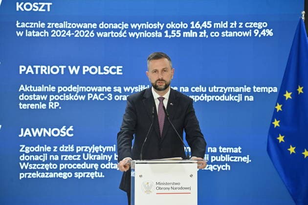 RECORD DATE NOT STATED !!!! NO RUSSIA !!!! 06.07.2026 KONFERENCJA PRASOWA MINISTRA OBRONY NARODOWEJ I WICEPREMIERA --- Press conference by the Polish Minister of National Defence and the Polish Deputy Prime Minister regarding support for Ukraine WLADYSLAW KOSINIAK KAMYSZ W SPRAWIE WSPARCIA UKRAINY SPRZET WOJSKOWY WOJSKO DONACJE DONACJA DLA UKRAINY FOT DAMIAN BURZYKOWSKI NEWSPIX.PL NEWSPIX.PL --- newspix.pl 
