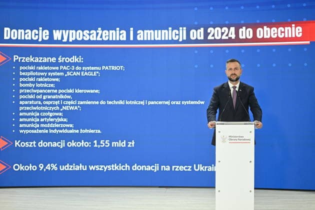 RECORD DATE NOT STATED !!!! NO RUSSIA !!!! 06.07.2026 KONFERENCJA PRASOWA MINISTRA OBRONY NARODOWEJ I WICEPREMIERA --- Press conference by the Polish Minister of National Defence and the Polish Deputy Prime Minister regarding support for Ukraine WLADYSLAW KOSINIAK KAMYSZ W SPRAWIE WSPARCIA UKRAINY SPRZET WOJSKOWY WOJSKO DONACJE DONACJA DLA UKRAINY FOT DAMIAN BURZYKOWSKI NEWSPIX.PL NEWSPIX.PL --- newspix.pl 