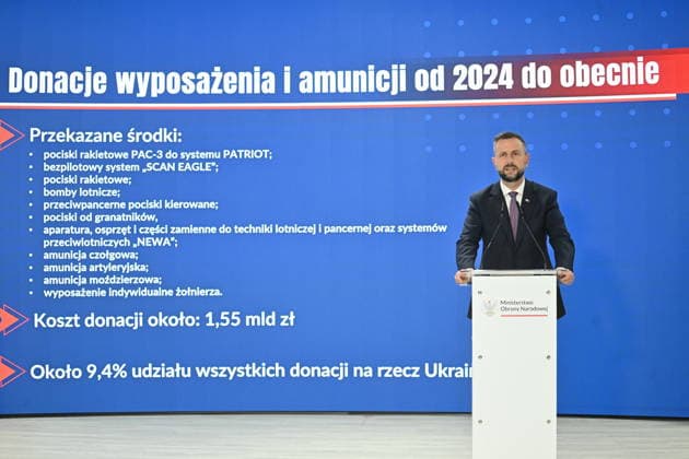 RECORD DATE NOT STATED !!!! NO RUSSIA !!!! 06.07.2026 KONFERENCJA PRASOWA MINISTRA OBRONY NARODOWEJ I WICEPREMIERA --- Press conference by the Polish Minister of National Defence and the Polish Deputy Prime Minister regarding support for Ukraine WLADYSLAW KOSINIAK KAMYSZ W SPRAWIE WSPARCIA UKRAINY SPRZET WOJSKOWY WOJSKO DONACJE DONACJA DLA UKRAINY FOT DAMIAN BURZYKOWSKI NEWSPIX.PL NEWSPIX.PL --- newspix.pl 