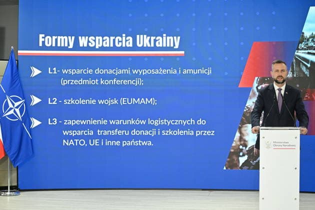 RECORD DATE NOT STATED !!!! NO RUSSIA !!!! 06.07.2026 KONFERENCJA PRASOWA MINISTRA OBRONY NARODOWEJ I WICEPREMIERA --- Press conference by the Polish Minister of National Defence and the Polish Deputy Prime Minister regarding support for Ukraine WLADYSLAW KOSINIAK KAMYSZ W SPRAWIE WSPARCIA UKRAINY SPRZET WOJSKOWY WOJSKO DONACJE DONACJA DLA UKRAINY FOT DAMIAN BURZYKOWSKI NEWSPIX.PL NEWSPIX.PL --- newspix.pl 