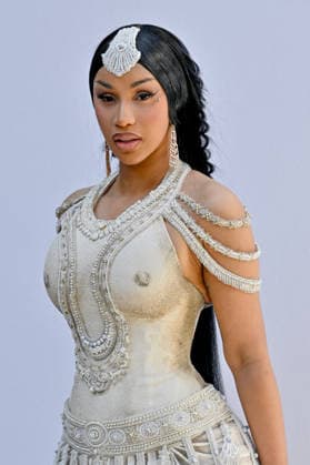 PFW Haute Couture Rahul Mishra Photocall JR Cardi B attending the Rahul Mishra photocall during Haute Couture Fashion Week in Paris, France, on 6 July 2026. Photo by Julien Reynaud APS-Medias ABACAPRESS.COM Paris France  Copyright: xReynaudxJulien APS-Medias ABACAx